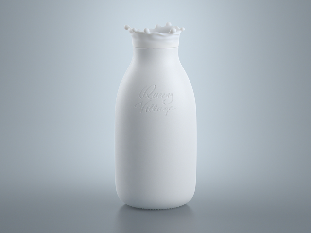 Fresh Milk Industry - Milk Bottle Concept